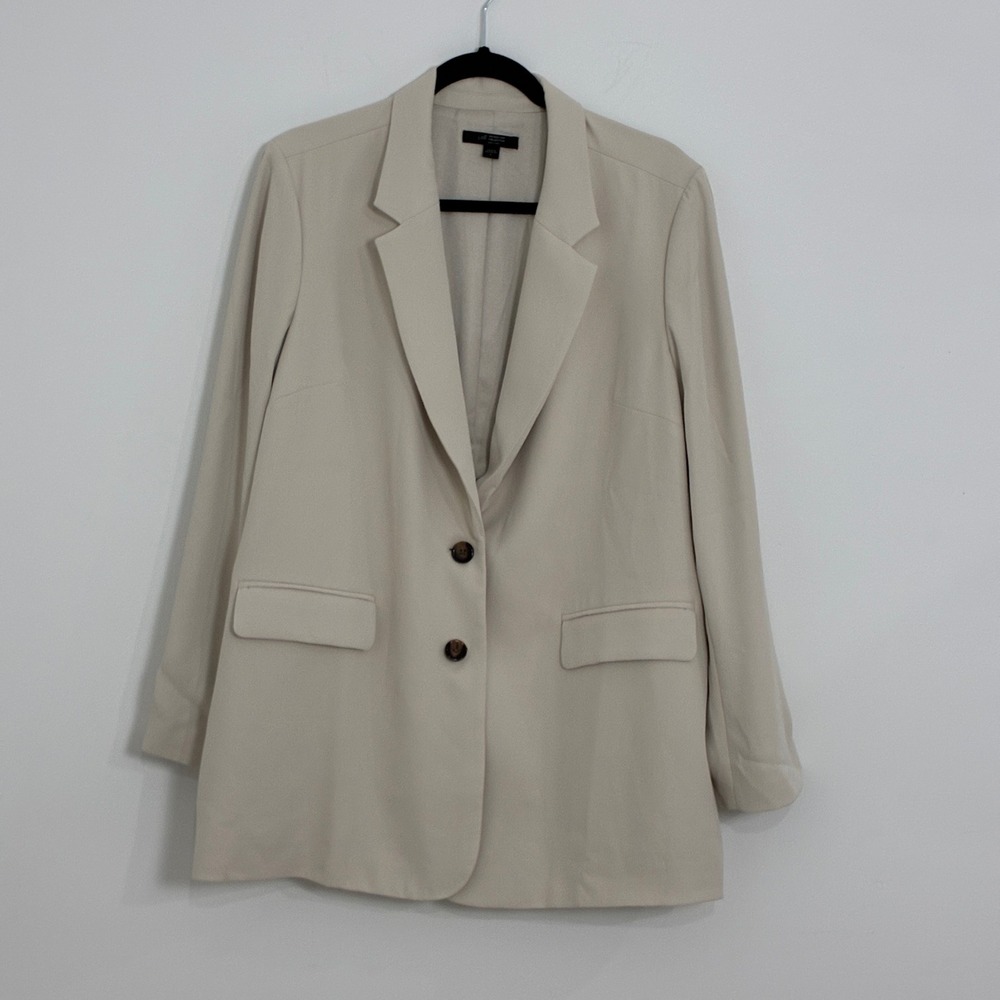 J. Jill Blazer Beige Wearever Collection Minimalist Professional Large